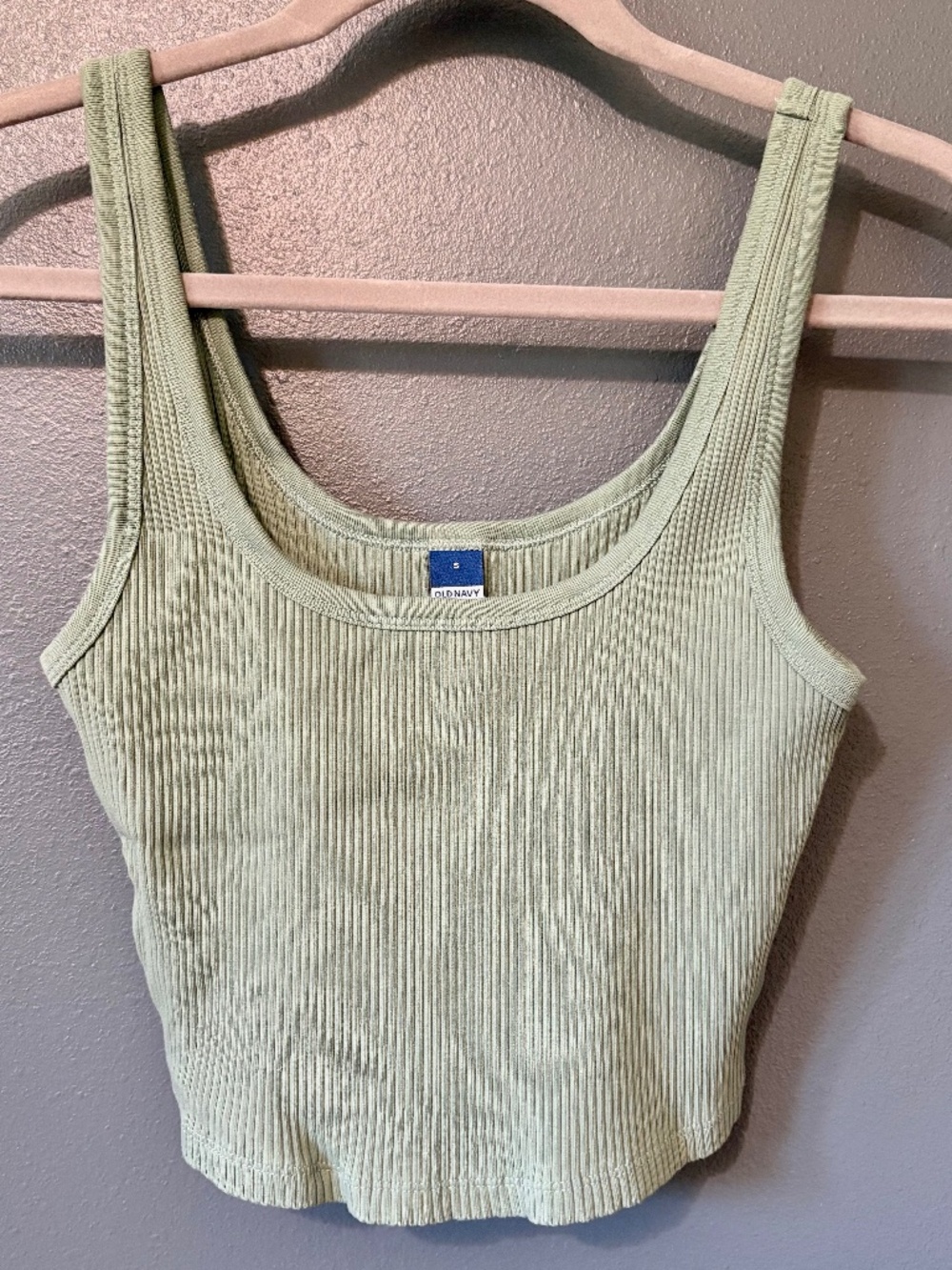 Old Navy Sea-foam Green Ribbed-knit Tank Top